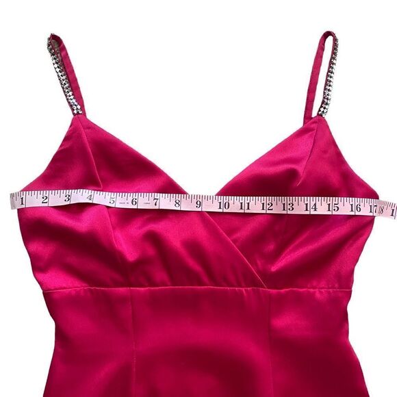 Panoply | Vintage Hot Pink Ruffle Maxi Dress, Size 7/8 - Picture 5 of 10